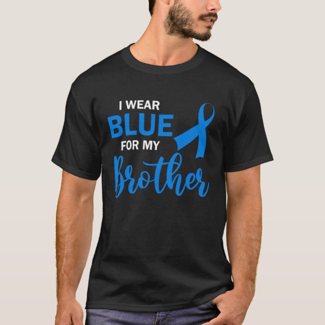 I Wear Blue For My Brother Kids Autism Awareness S T Shirt (Framsida)