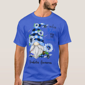 I Wear Blue for my Granddaughter Gnomie Diabetes A T Shirt