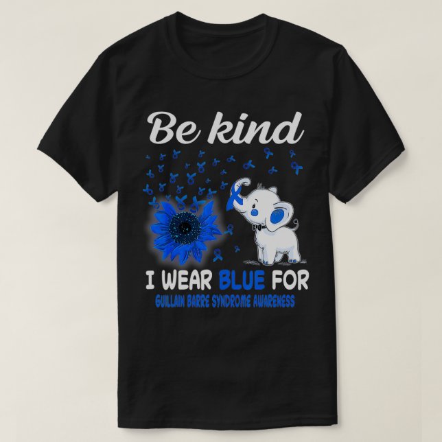 I Wear Blue Guillain Barre Syndrome Awareness  T Shirt (Design framsida)