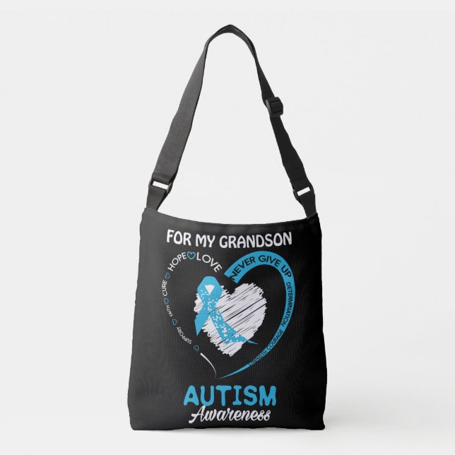 I Wear For My Grandson Autism Axelväska (Framsida)