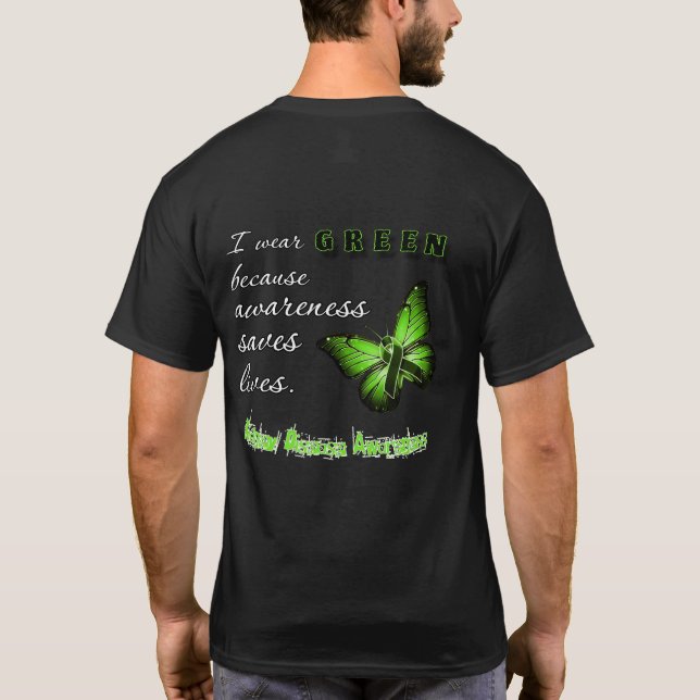 I Wear Green – Kidney Disease Awareness shirt T Shirt (Baksida)