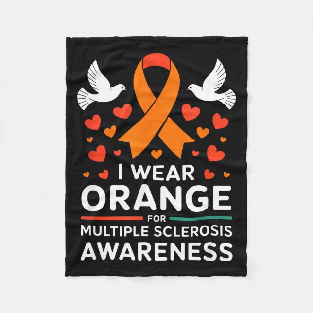 I Wear Orange For Multiple Sclerosis Awareness  Fleecefilt (Framsidan)
