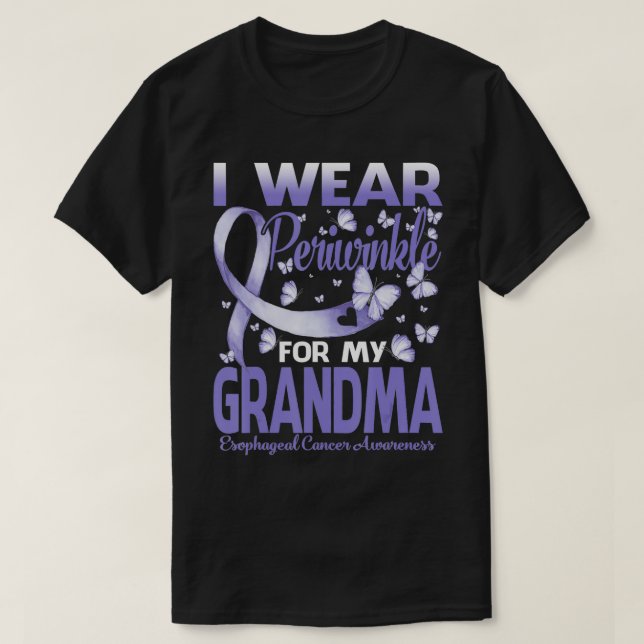 I Wear Periwinkle For My Grandma Esophageal Cancer T Shirt (Design framsida)