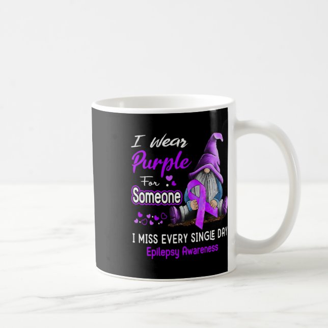 I Wear Purple For Epilepsy Awareness  Kaffemugg (Höger)