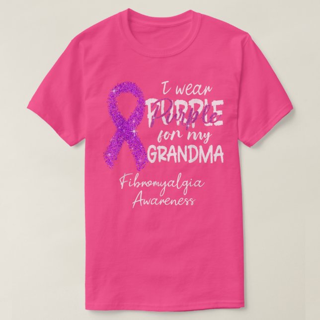I Wear Purple For Grandma Fibromyalgia Awareness G T Shirt (Design framsida)