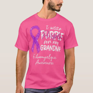 I Wear Purple For Grandma Fibromyalgia Awareness G T Shirt