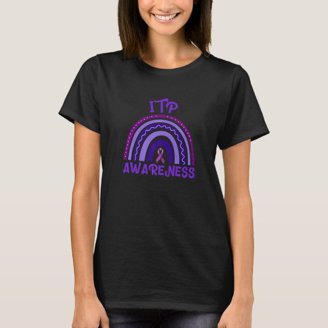 I Wear Purple For ITP Awareness Immune Thrombocyto T Shirt (Framsida)