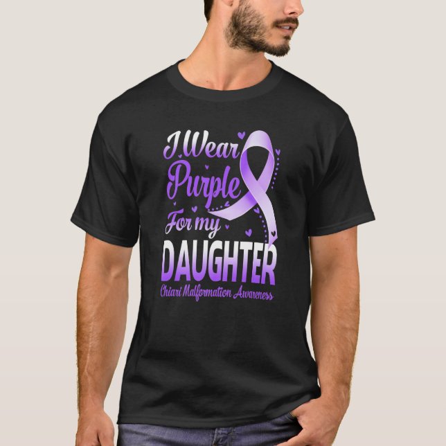 I Wear Purple For My Daughter Chiari Malformation  T Shirt (Framsida)