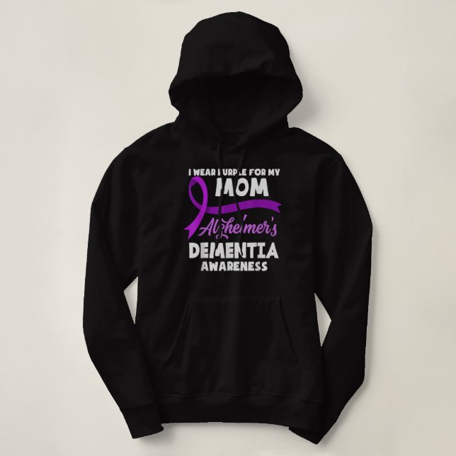 I Wear Purple For My Mom Alzheimer's Dementia Awar T Shirt (Design framsida)
