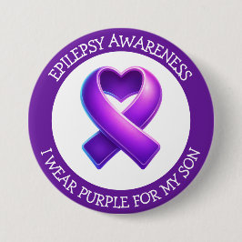 I Wear Purple for my Son | Epilepsy Awareness Knapp
