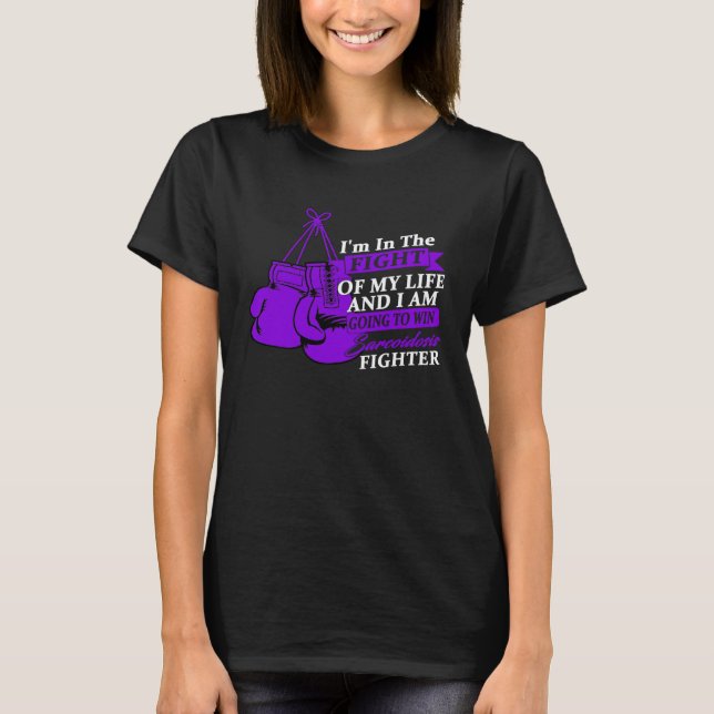 I Wear Purple For Sarcoidosis Awareness Warrior 1 T Shirt (Framsida)