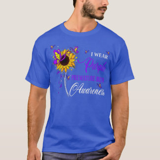 I Wear Purple Premature Birth Awareness Sunflower T Shirt