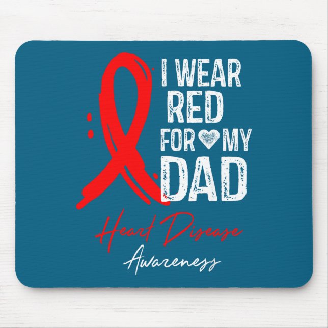 I Wear Red For My Dad Shirt Heart Disease Awarenes Musmatta (Framsidan)