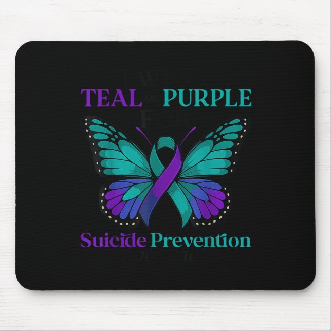 I Wear Teal &amp; Purple Butterfly Suicide Prevent Musmatta (Framsidan)