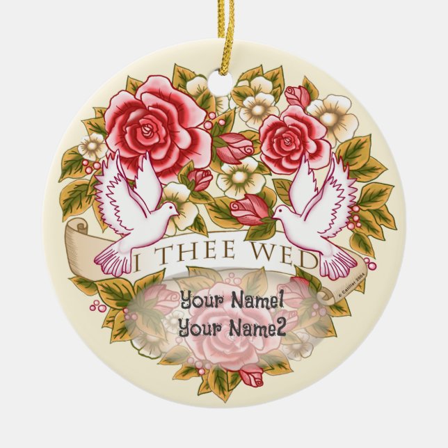 I Wed bröllop ornament (Framsidan)