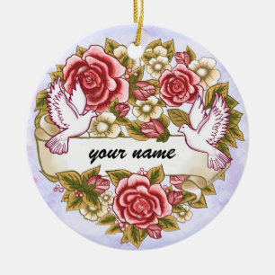 I Wed bröllop ornament