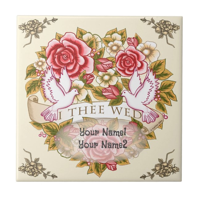 I Wed bröllop-plattan Kakelplatta (Framsidan)