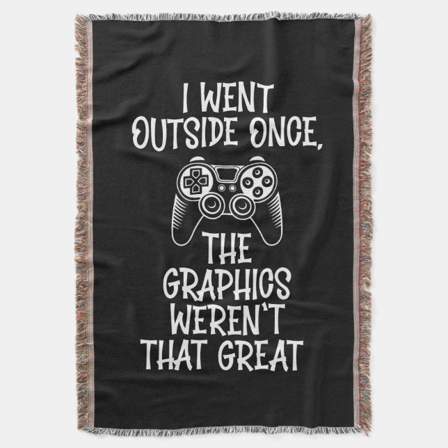 I Went Outside - Funny Gamer Filt (Framsidan Vertikal)