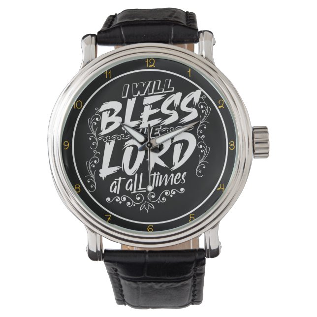 I Will Bless The Lord At All Times Art Armbandsur (Framsida)