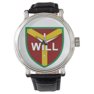 "I Will" Motto, Slogan of Chicago, IL Armbandsur