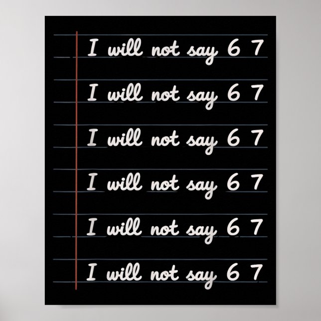 I Will Not Say 6 7  Poster (Framsidan)
