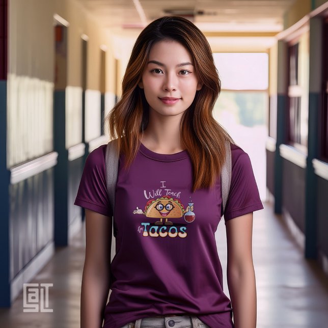 I will Teach for Tacos Teacher Female Science Esse T Shirt (Skapare uppladdad)