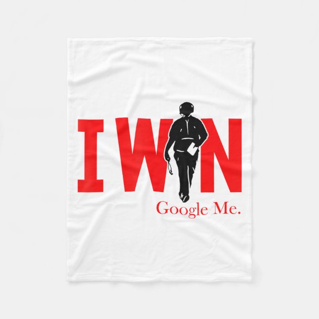 I Win Google Me Motivational Confidence Shirt  Fleecefilt (Framsidan)