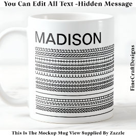 I Wish I Was Crafting & Name Hidden Message 090B  Kaffemugg