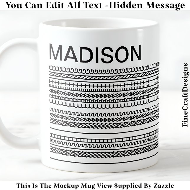 I Wish I Was Crafting & Name Hidden Message 090B  Kaffemugg (Skapare uppladdad)