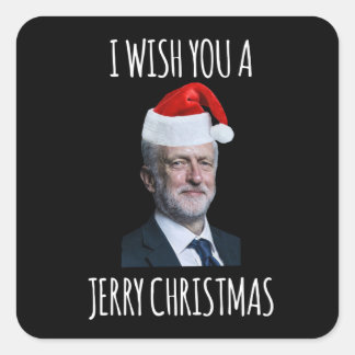 I Wish You A Jerry Christmas Jeremy Corbyn Fyrkantigt Klistermärke