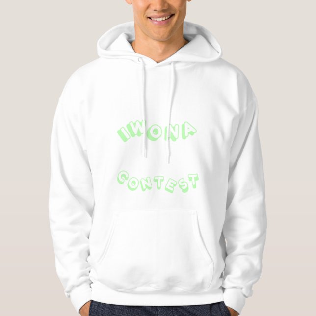 I Won A Tävling Pastel Grönt Manar's Hoodie (Framsida)