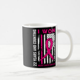 I Won Bröstcancer överlevande 22-årsdagen C Kaffemugg