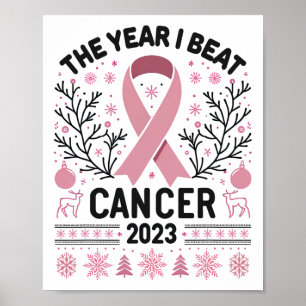 I Won Bröstcancer överlevande Women 2025 Funny Chr Poster