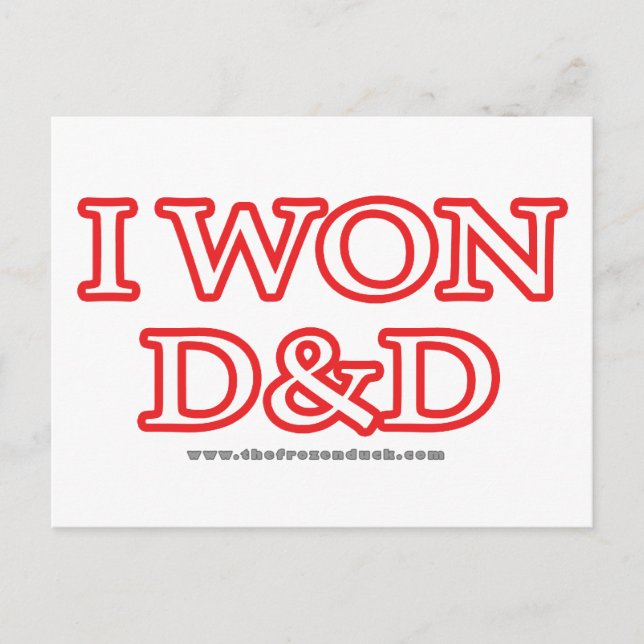 I Won D&D Vykort (Framsida)