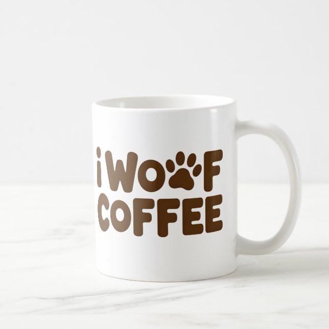 I Woof Coffee Rolig hund Älskare Mugg (Höger)