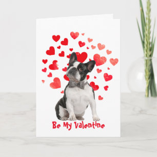 I Woof Kärlek You Boston Terrier Hund Valentine Helgkort