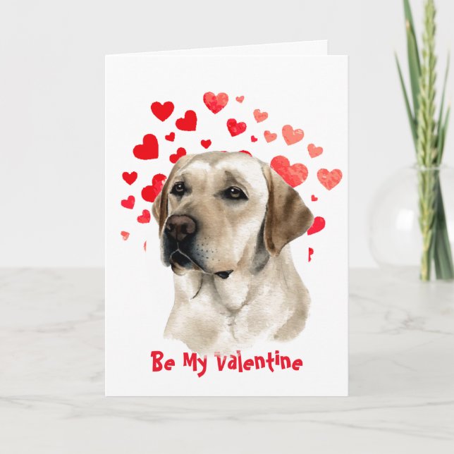 I Woof Kärlek You Golden Retriever Hund Valentine Helgkort (Framsida)
