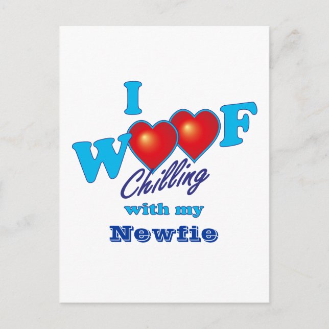 I Woof Newfie Vykort (Framsida)