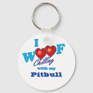 I Woof Pitbull Nyckelring