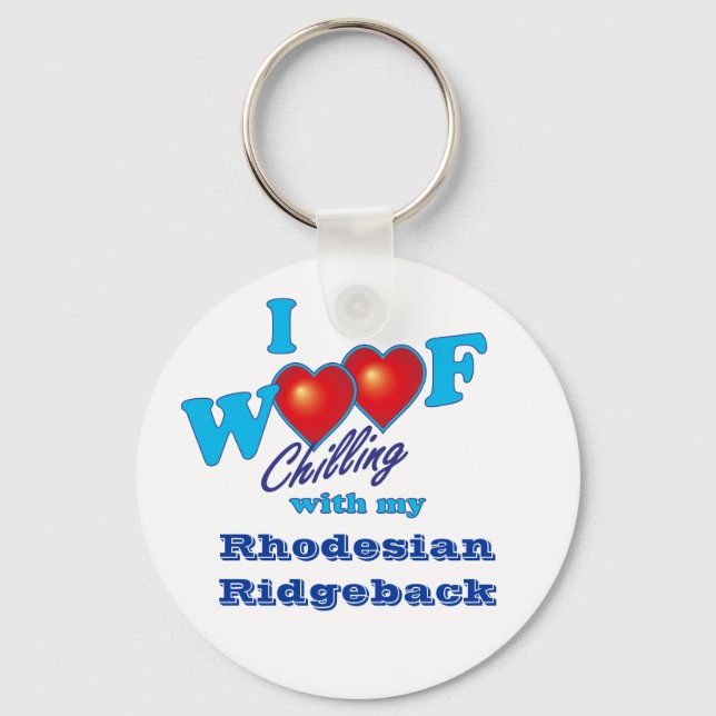 I Woof Rhodesian Ridgeback Nyckelring (Framsida)