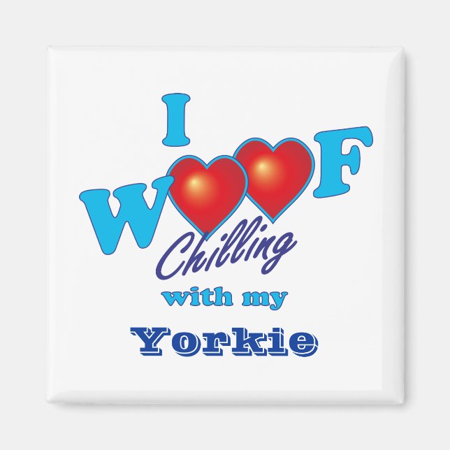 I Woof Yorkie Magnet (Framsidan)
