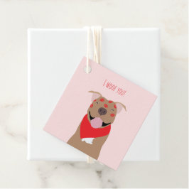 I Woof You American Bulldog Kiss Marks Gåvor Etiketter