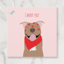 I Woof You American Bulldog Kiss Marks Gåvor Etiketter
