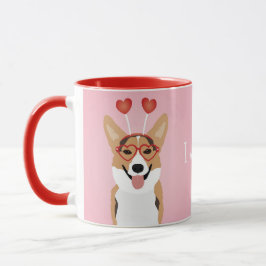 I Woof You Corgi Valentines Hund Mugg