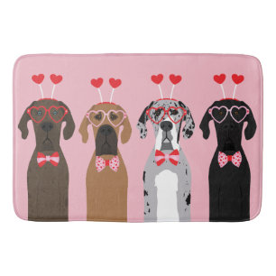 I Woof You Valentines day Great dane Hundar Badrumsmatta
