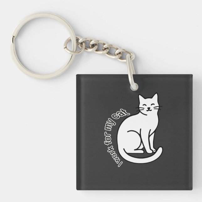 I Work for My Cat – Funny Cat Lover Quote Design (Framsidan)