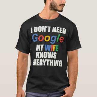 I&x27;Behöver du Google Min fru vet allt C T Shirt