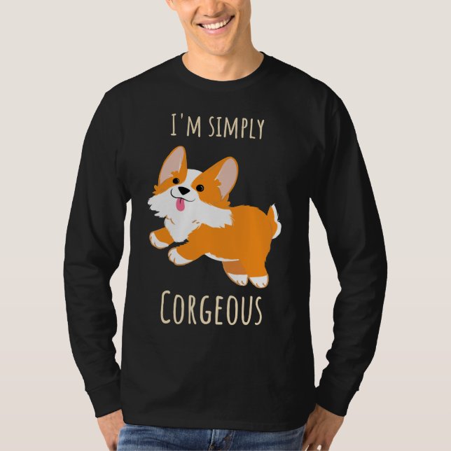 I X M Corgous Corgi Illustration T Shirt (Framsida)