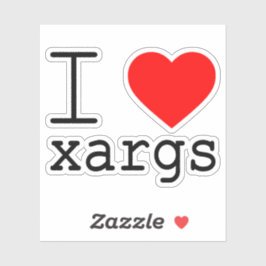 I ❤️ xargs vinyl sticker klistermärken