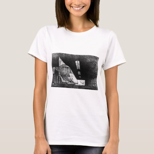 I Zeppelin Shed, Leipzig - Joseph Pennell T Shirt (Framsida)